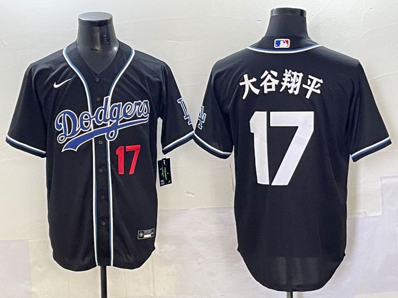 Men 2025 Los Angeles Dodgers 17 Ohtani Black Three generations Fashion Nike MLB Jersey style 70410